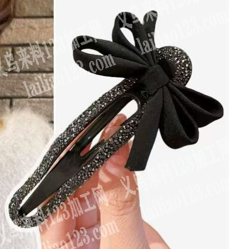 手工布艺蝴蝶结发夹订单，如图，寻找工厂，