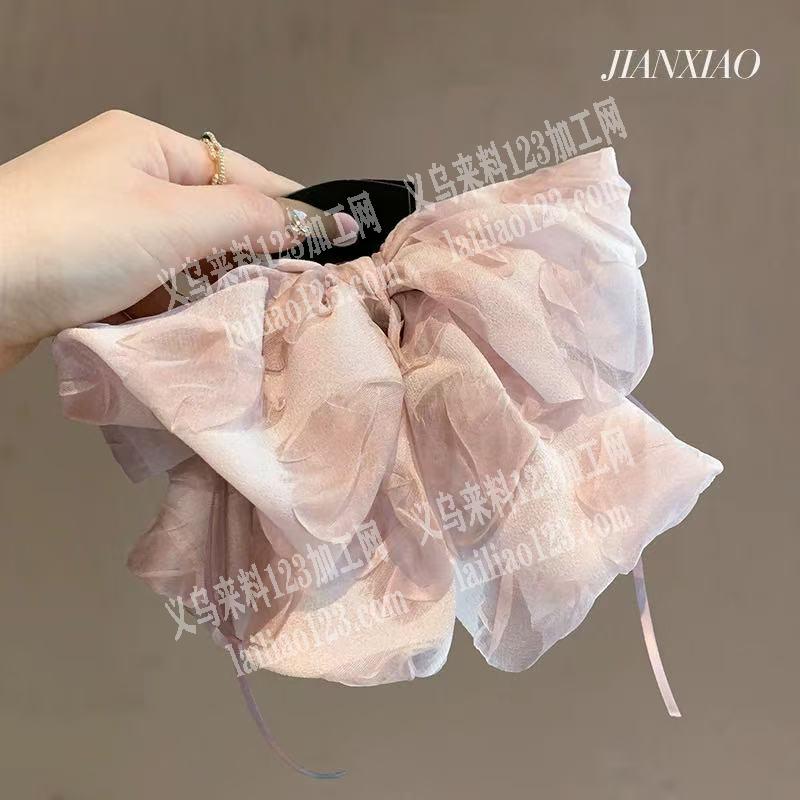 我们是商贸城市场店面的【布艺蝴蝶结发饰订