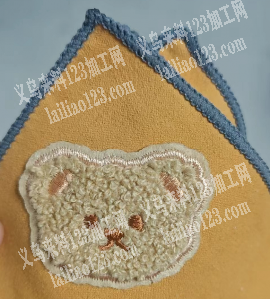 毛巾绣的小熊贴订单，附图片，寻找厂家，有