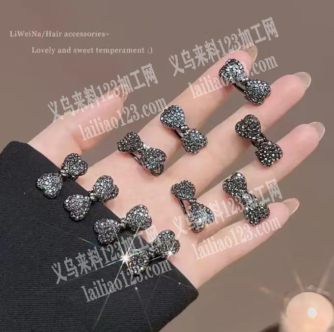 蝴蝶结发夹饰品订单，如图，寻找成品工厂，