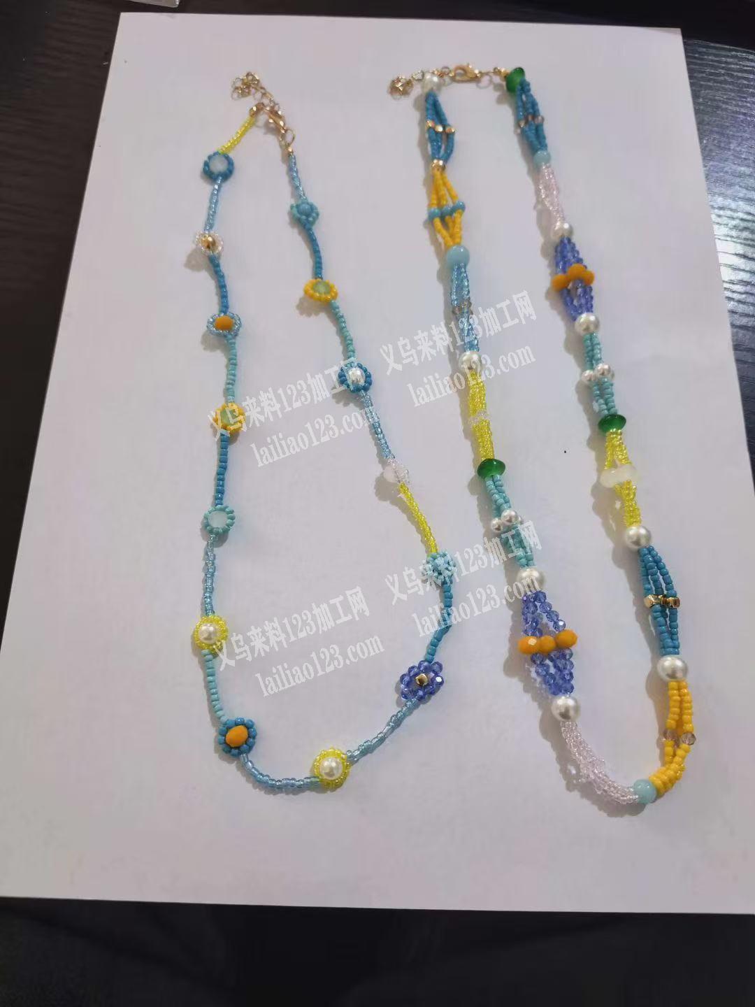 串珠子的手工活外发加工，如图，找会做的加