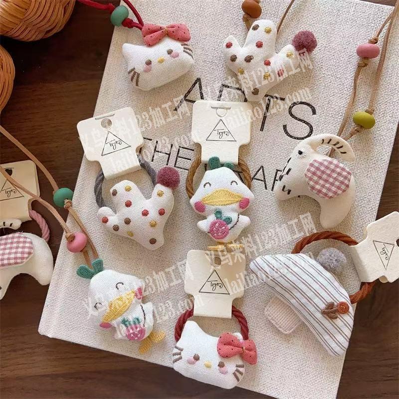 充棉卡通发圈成品订单，如图，寻找可以包工