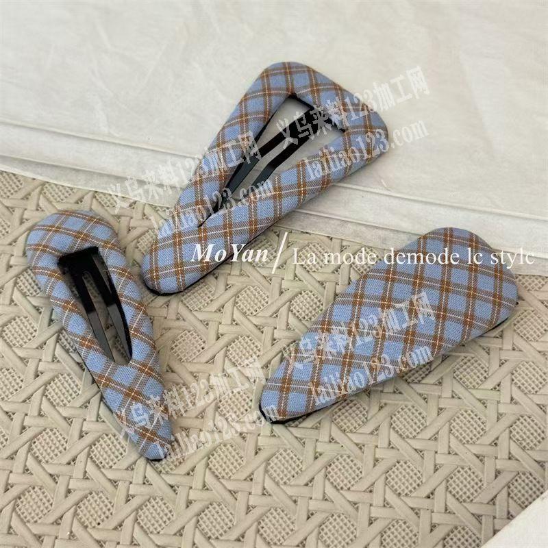 发夹手工活外发加工，这种布艺包布做这个发