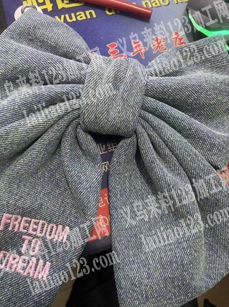 布艺蝴蝶结平车活外发加工。如图。找加工厂