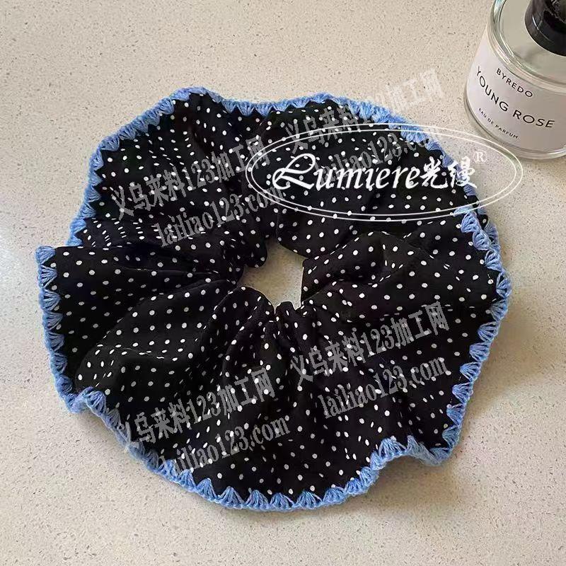 大量布艺钩边发圈，大肠圈成品订单。如图寻