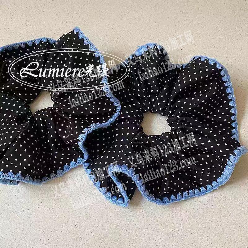 大量布艺钩边发圈，大肠圈成品订单。如图寻