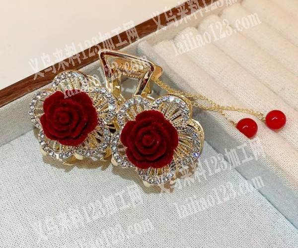 大量玫瑰花合金小爪夹订单，寻找专业做这个