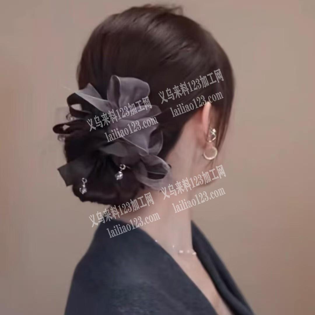 这个手工绑的发圈订单，寻找做这个布艺发饰