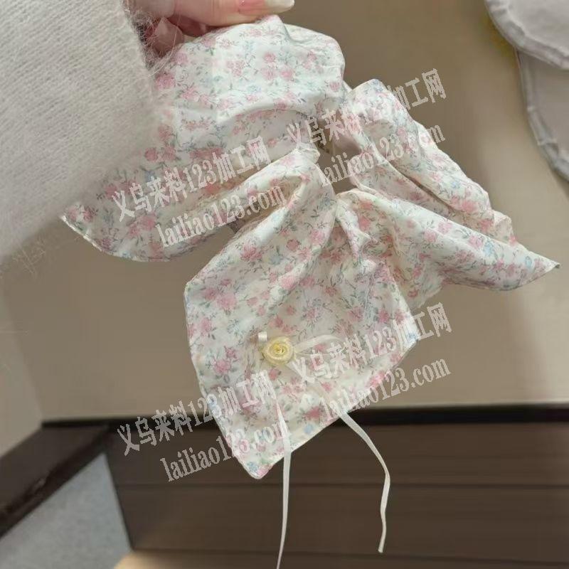 碎花布艺大肠圈，小清新发圈我晚饭加工，寻