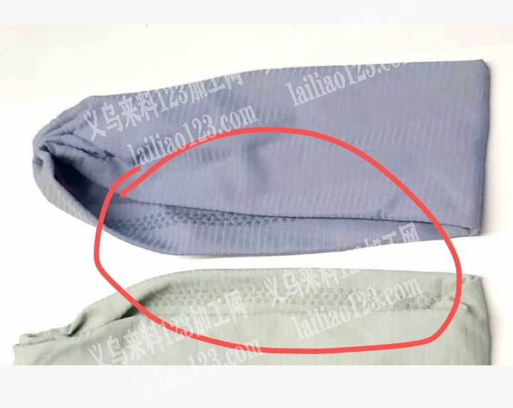 布艺发带上面做滴胶工艺，防滑的，寻找能做