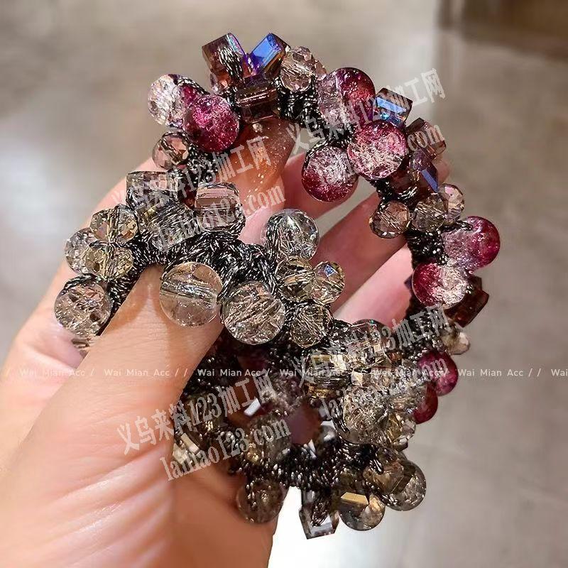 寻找专业会做这种穿珠钩针发圈的工厂，会做