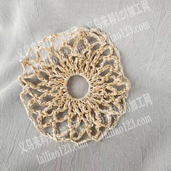 【拉菲草钩针编织发圈外发加工】寻找专业做