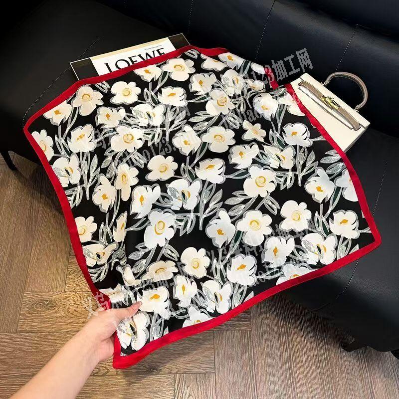 丝巾方巾有订单外发加工，寻找专业做这个丝