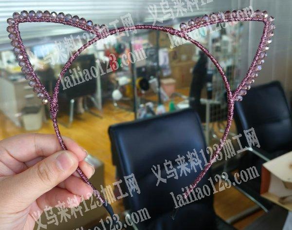 如图手工串珠缠绕发箍的成品订单，如图，寻