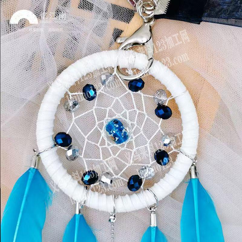 穿珠子编绳的手工活外发，做铺梦网的手工订