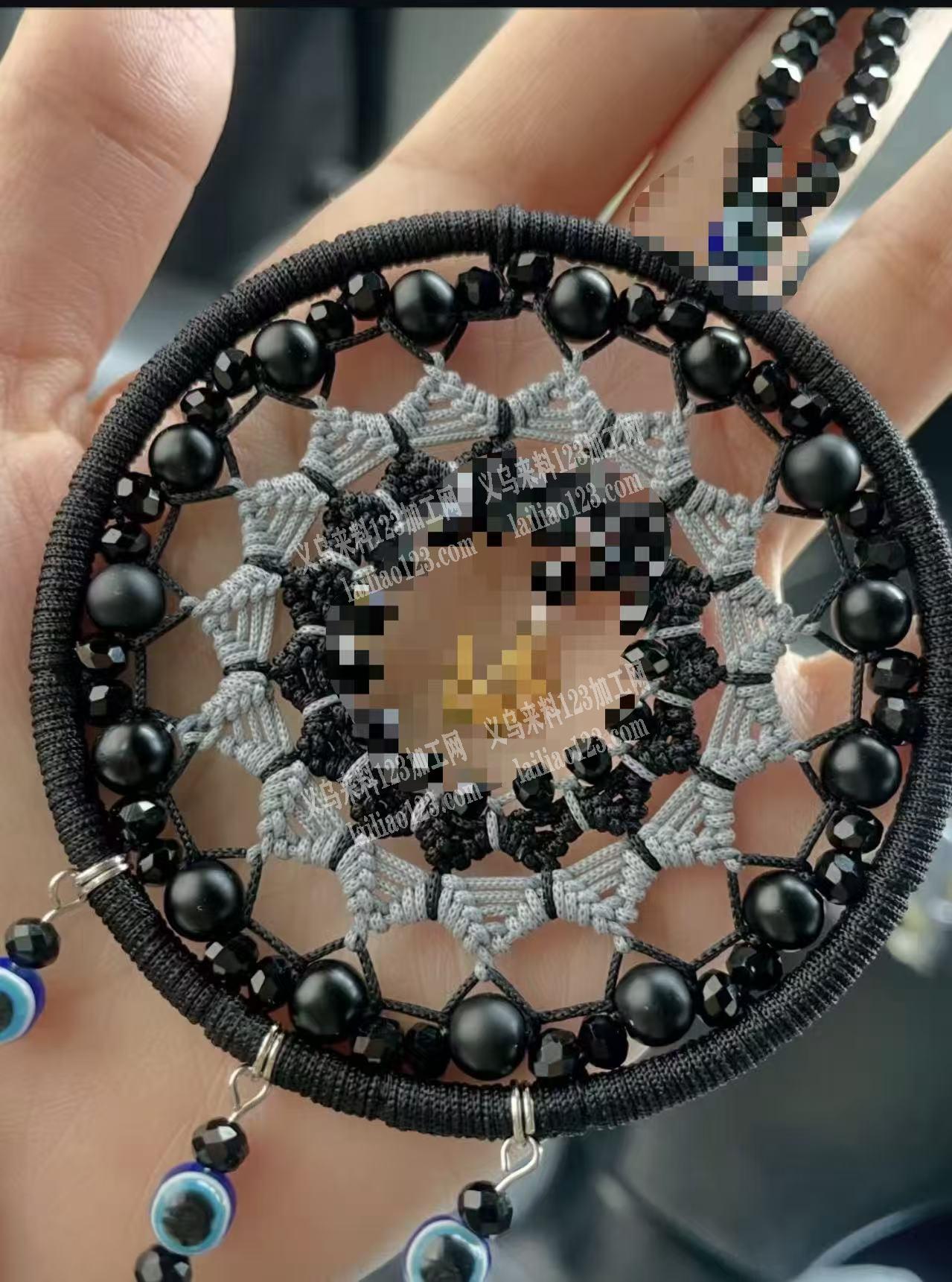 穿珠子编绳的手工活外发，做铺梦网的手工订