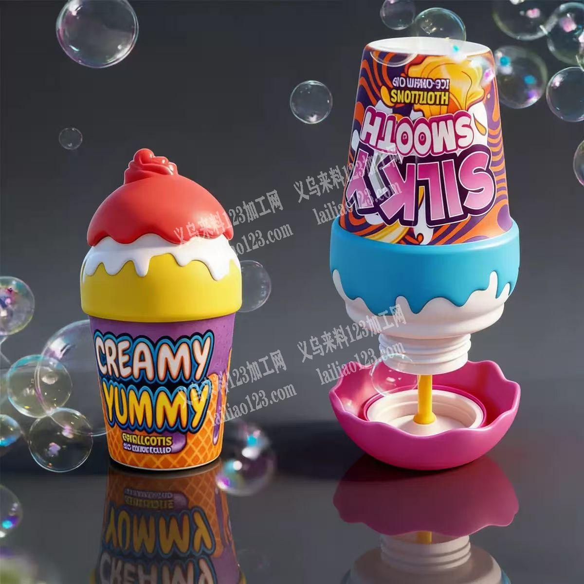 大量吹泡泡玩具订单，，冰激凌款式的，倒置
