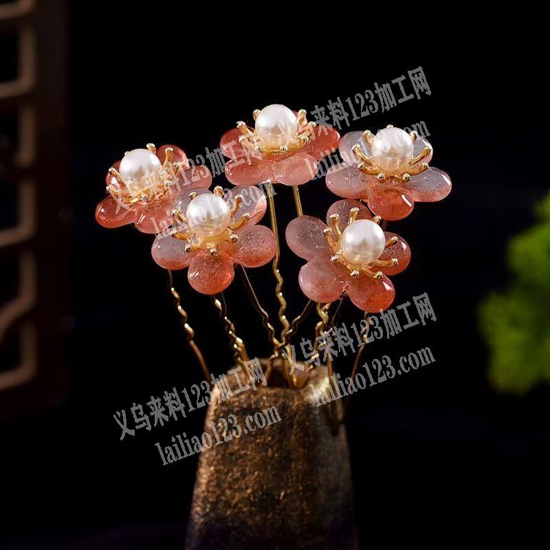 花朵发簪订单，如图，寻找成品工厂，请联系