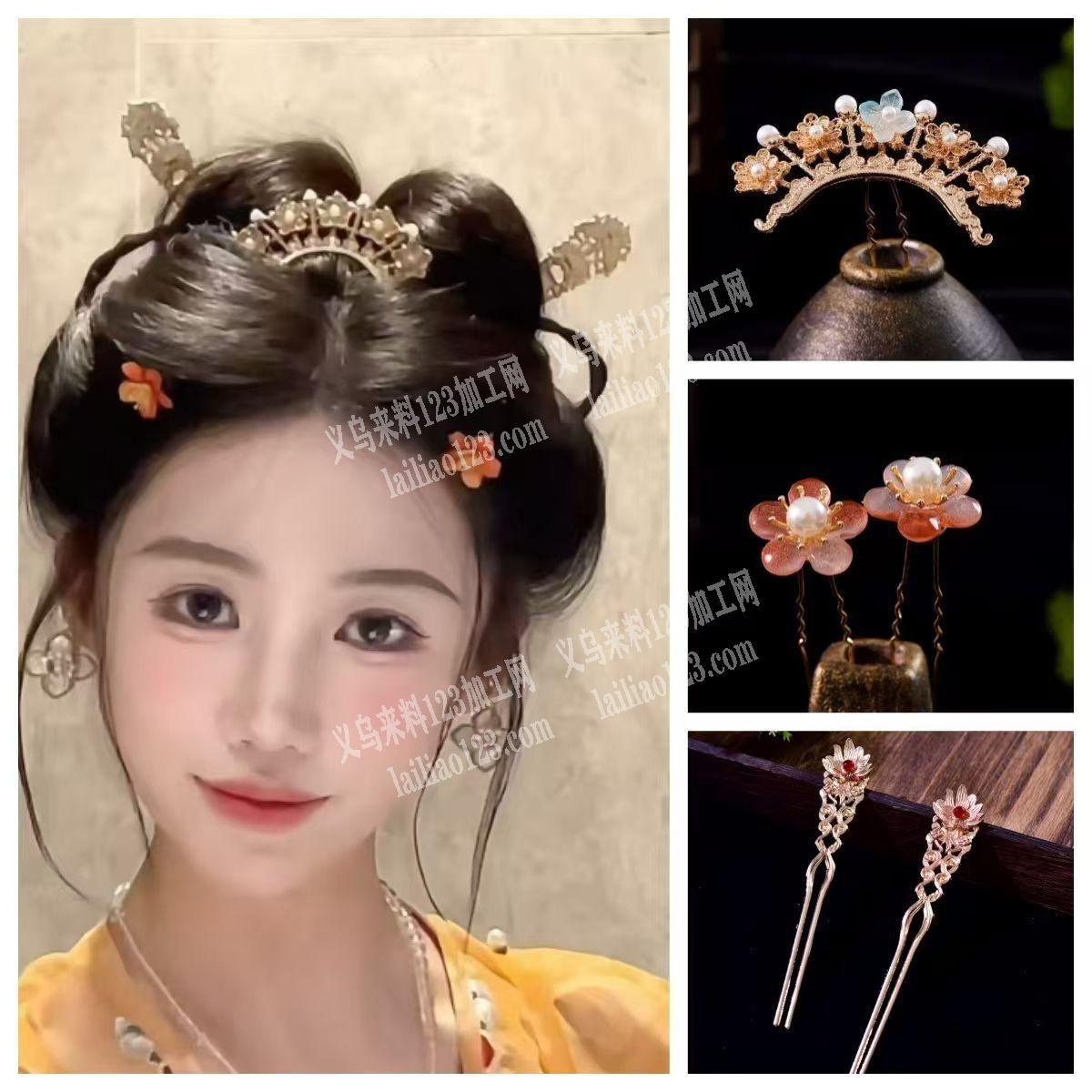 花朵发簪订单，如图，寻找成品工厂，请联系