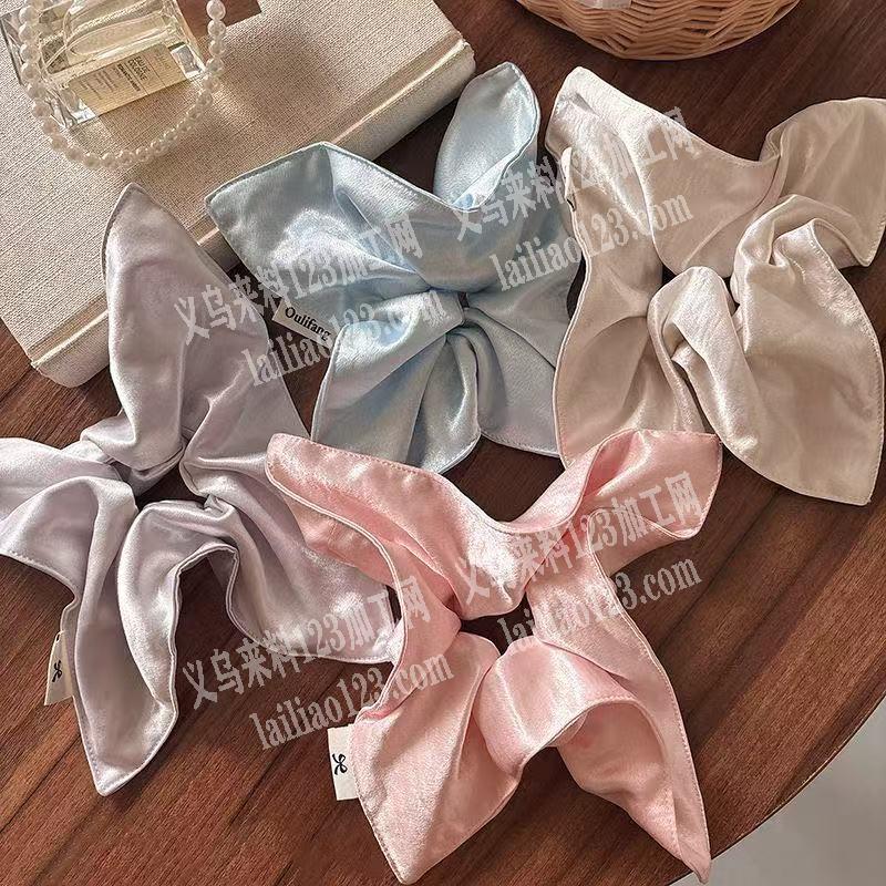 哪家能做四角发圈，如图，布艺发圈外发加工