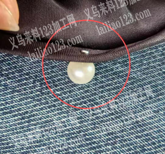 钉珠，钉珍珠外发加工，如图，布艺上面钉珠