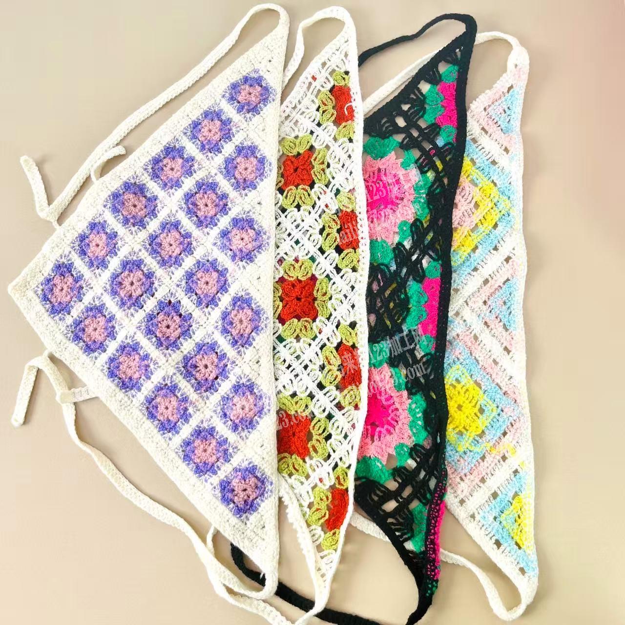 钩针编织的三角巾成品订单。寻找厂家，寻找