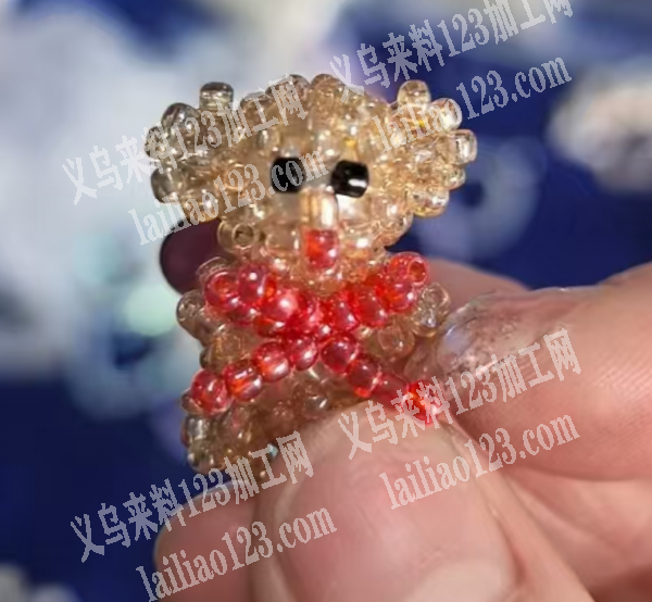 寻找专业做穿米珠编织小熊的手工活加工厂，