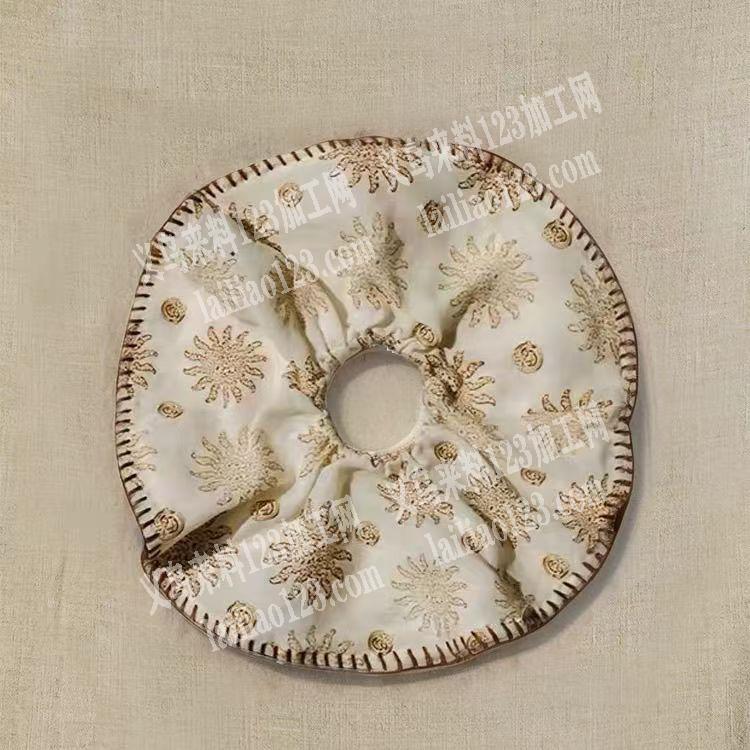 布艺发圈上面锁边外发加工，寻找专业做锁边
