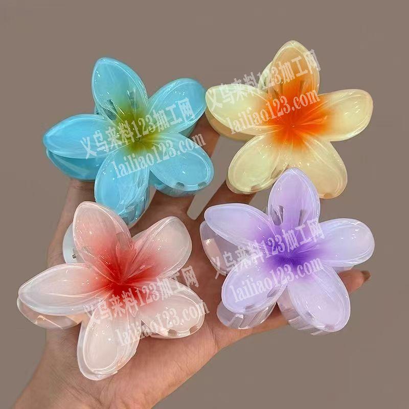 寻找这个发夹厂家，大量这种鸡蛋花发夹订单