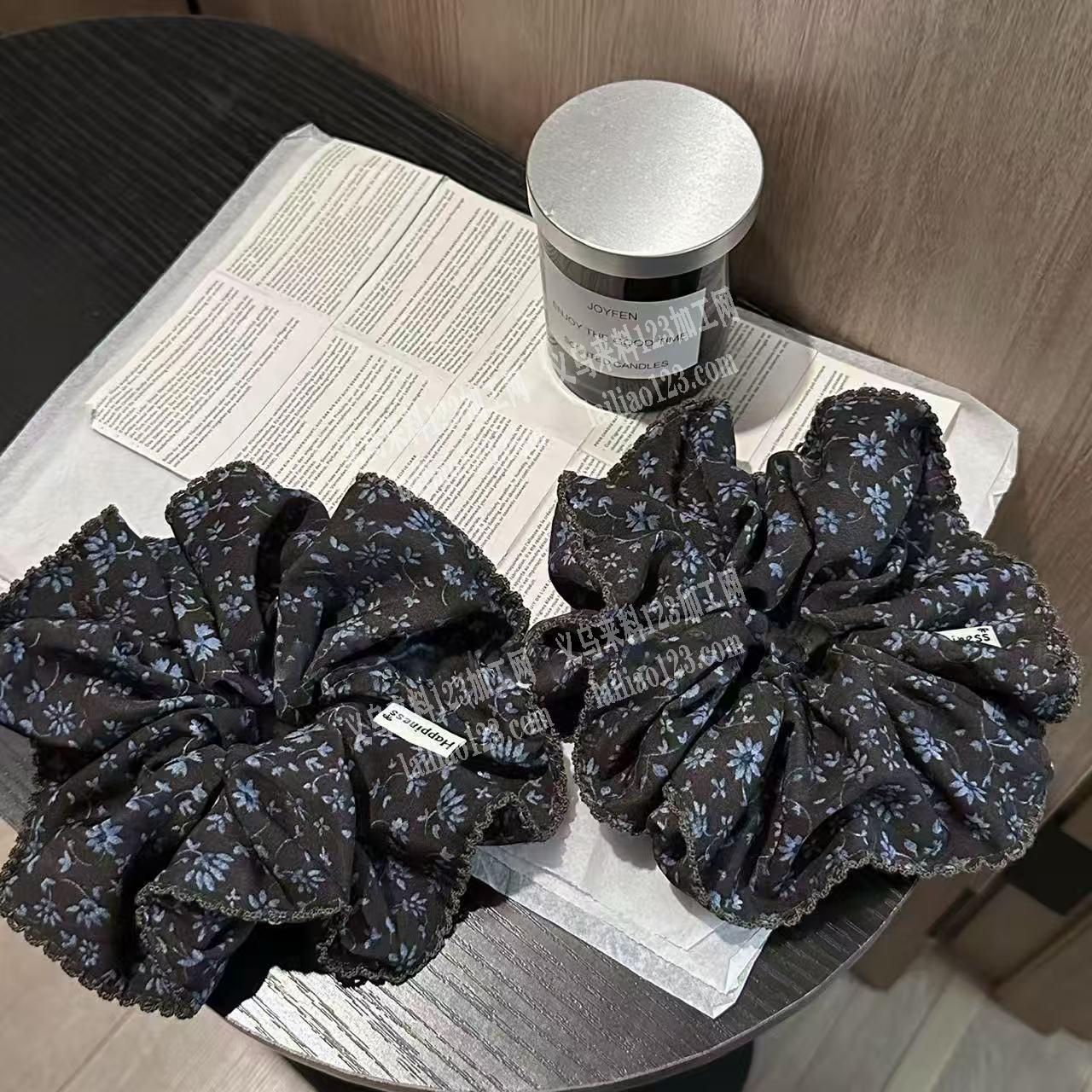 布艺发圈做曲牙边外发加工，附图片，，长期