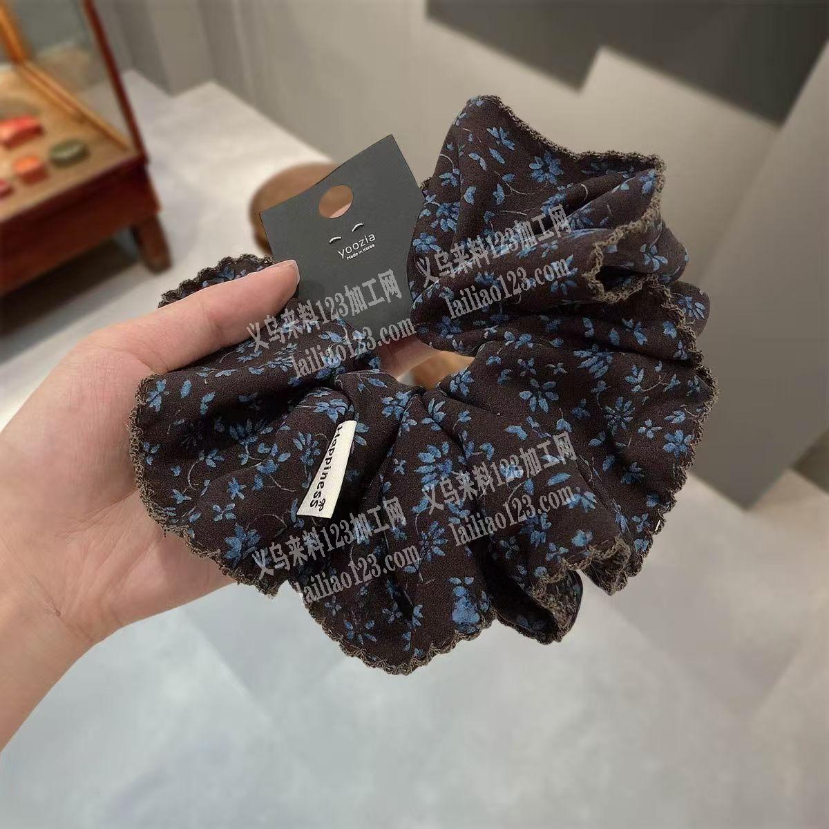 布艺发圈做曲牙边外发加工，附图片，，长期