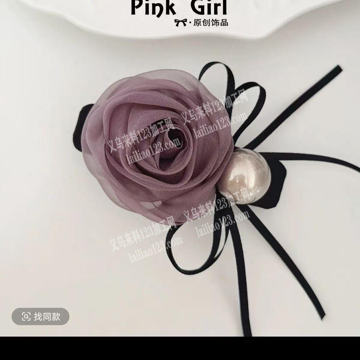 手工花朵发夹订单，如图，寻找加工厂。请联