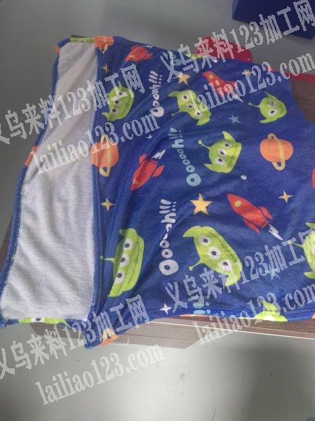 外贸公司如图毛毯外发加工，车缝，纯加工。