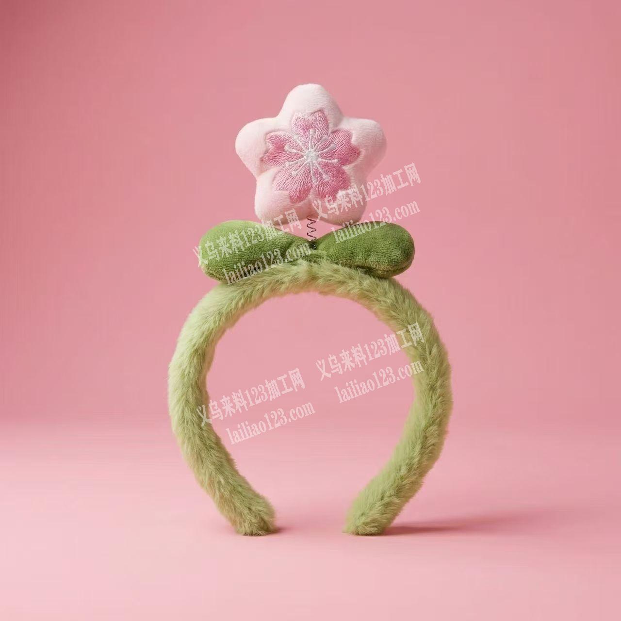 如图花朵毛绒发箍订单，如图，寻找成品工厂