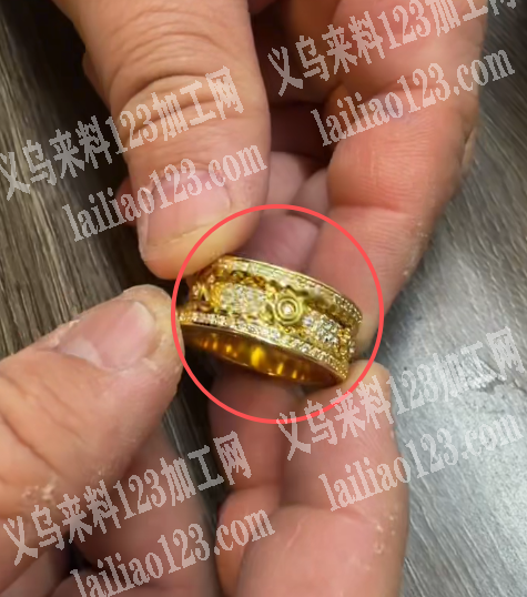 旋转不锈钢戒指订单，如图，寻找专业的饰品