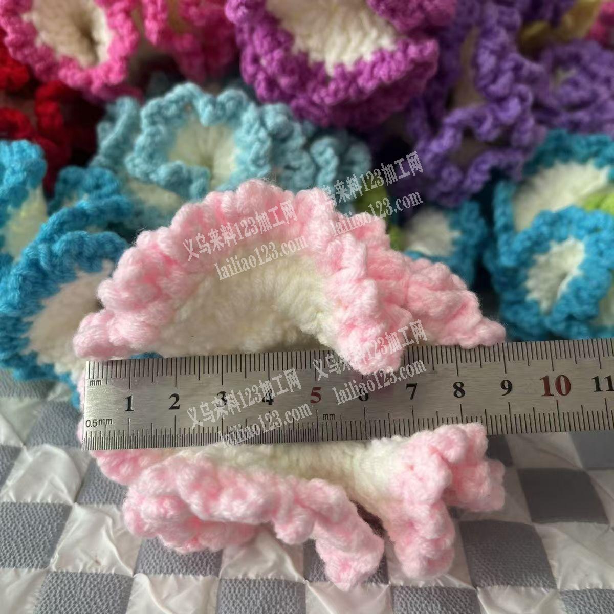 康乃馨毛线编织钩针花朵，寻找工厂，哪家手