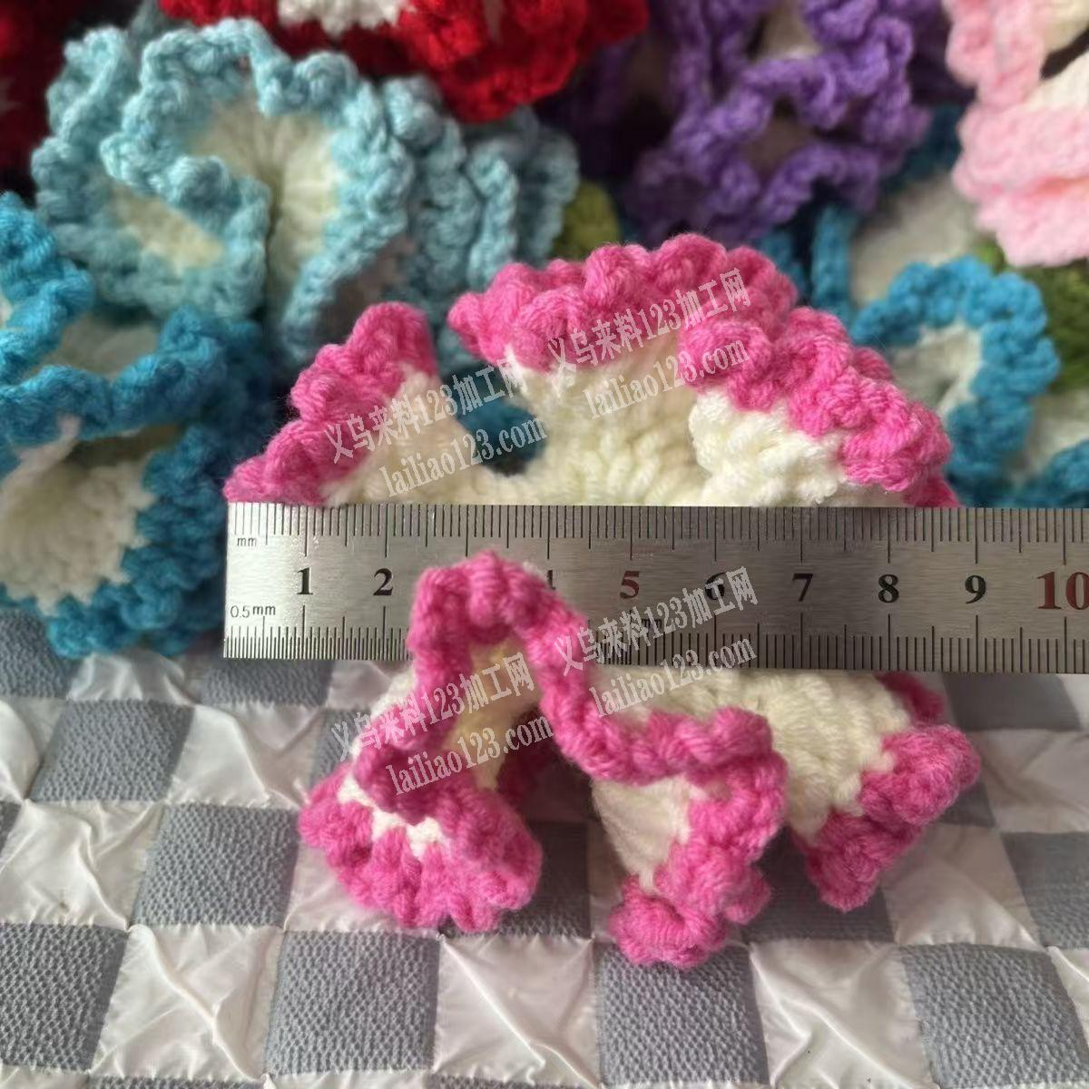 康乃馨毛线编织钩针花朵，寻找工厂，哪家手