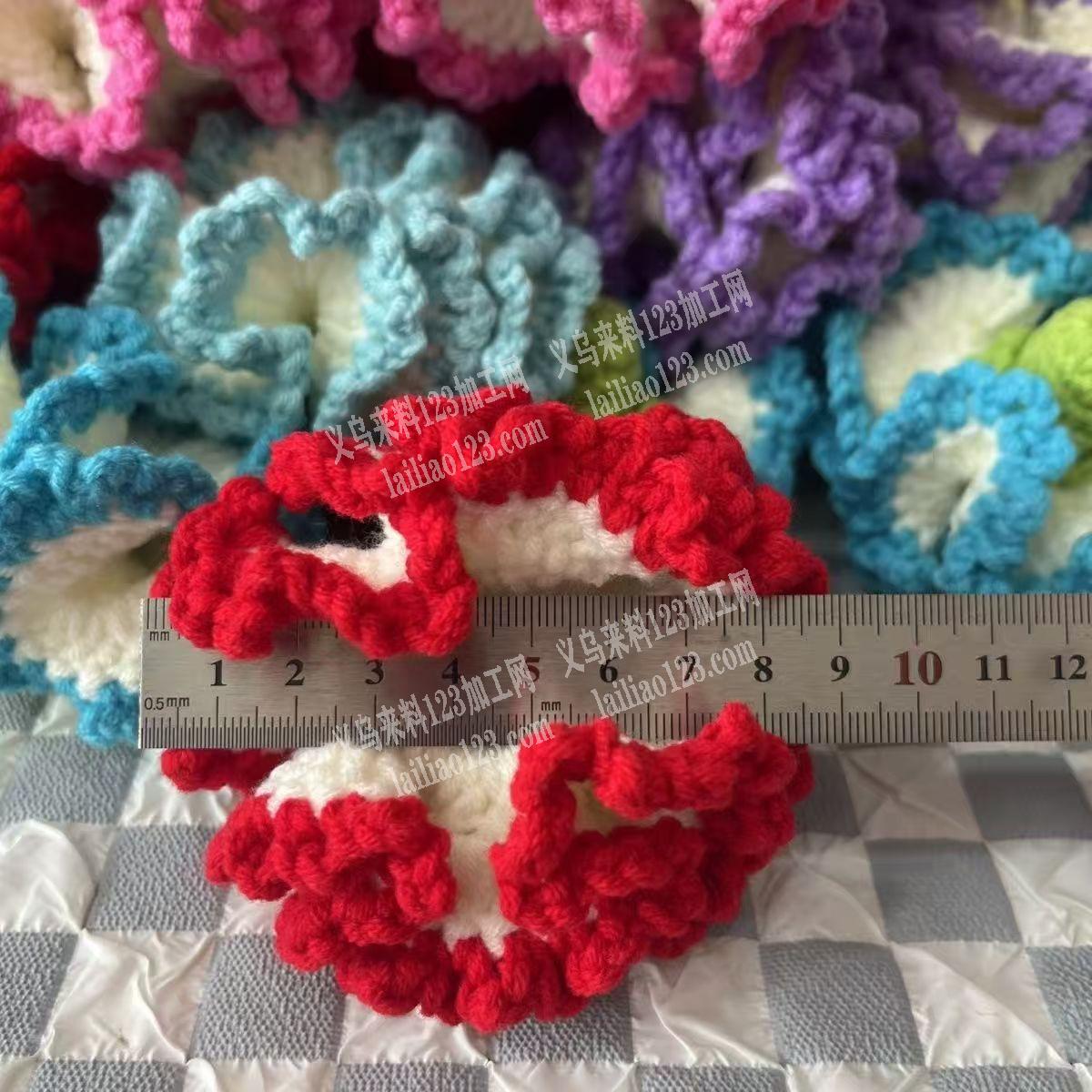 康乃馨毛线编织钩针花朵，寻找工厂，哪家手