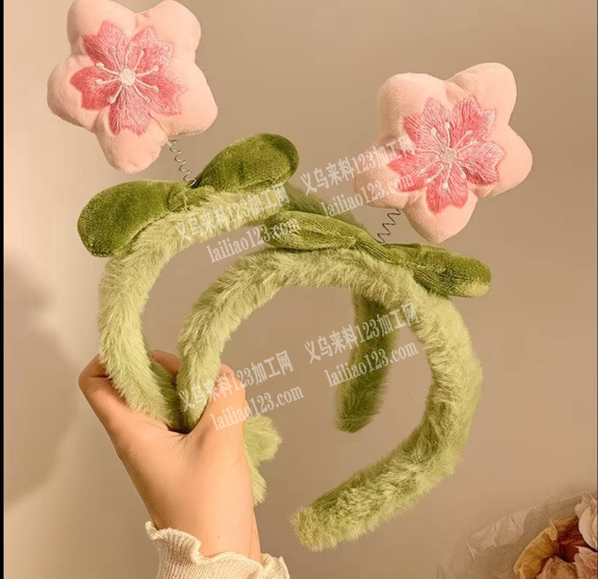 毛绒弹簧发箍发箍成品订单，如图，寻找成品
