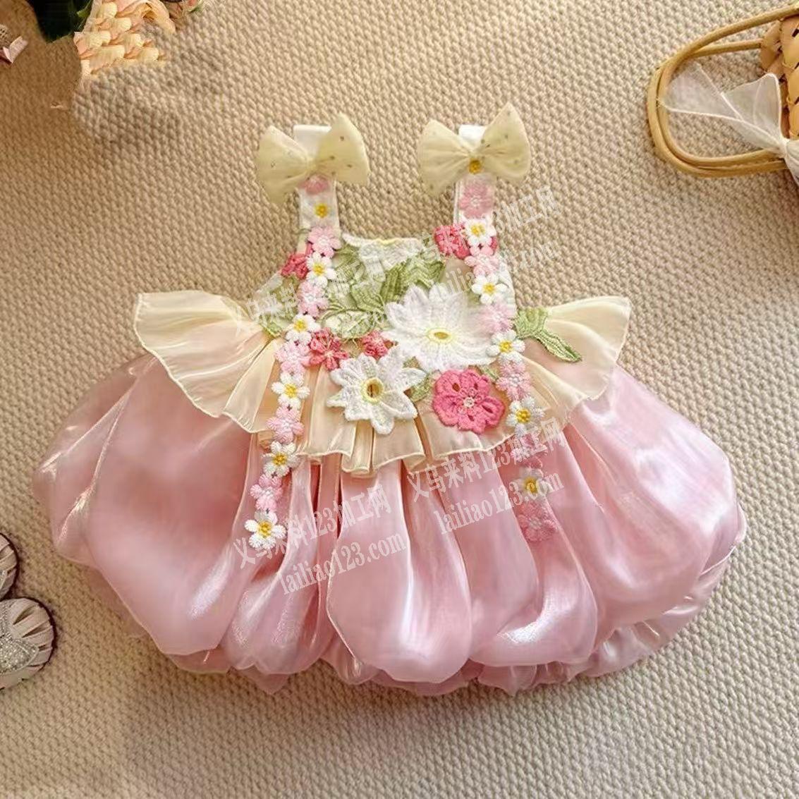 长期有婴幼儿裙子外发加工。如图。周岁礼裙