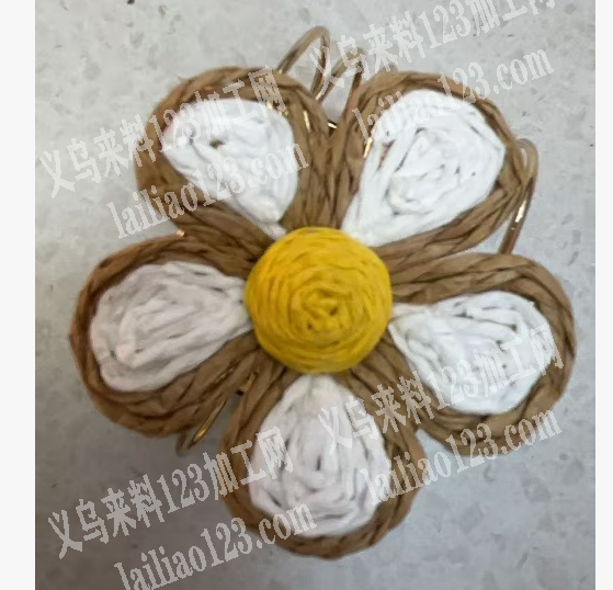 拉菲草编织手工花订单，如图，寻找专业做这