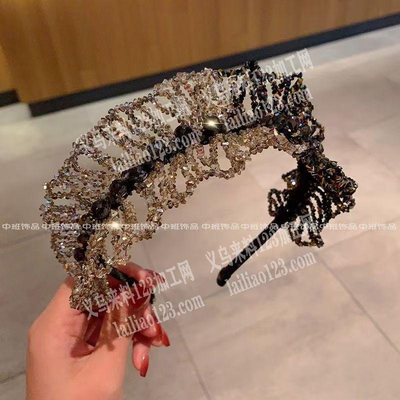 公司有穿珠子编织的发箍外发加工，如图，寻