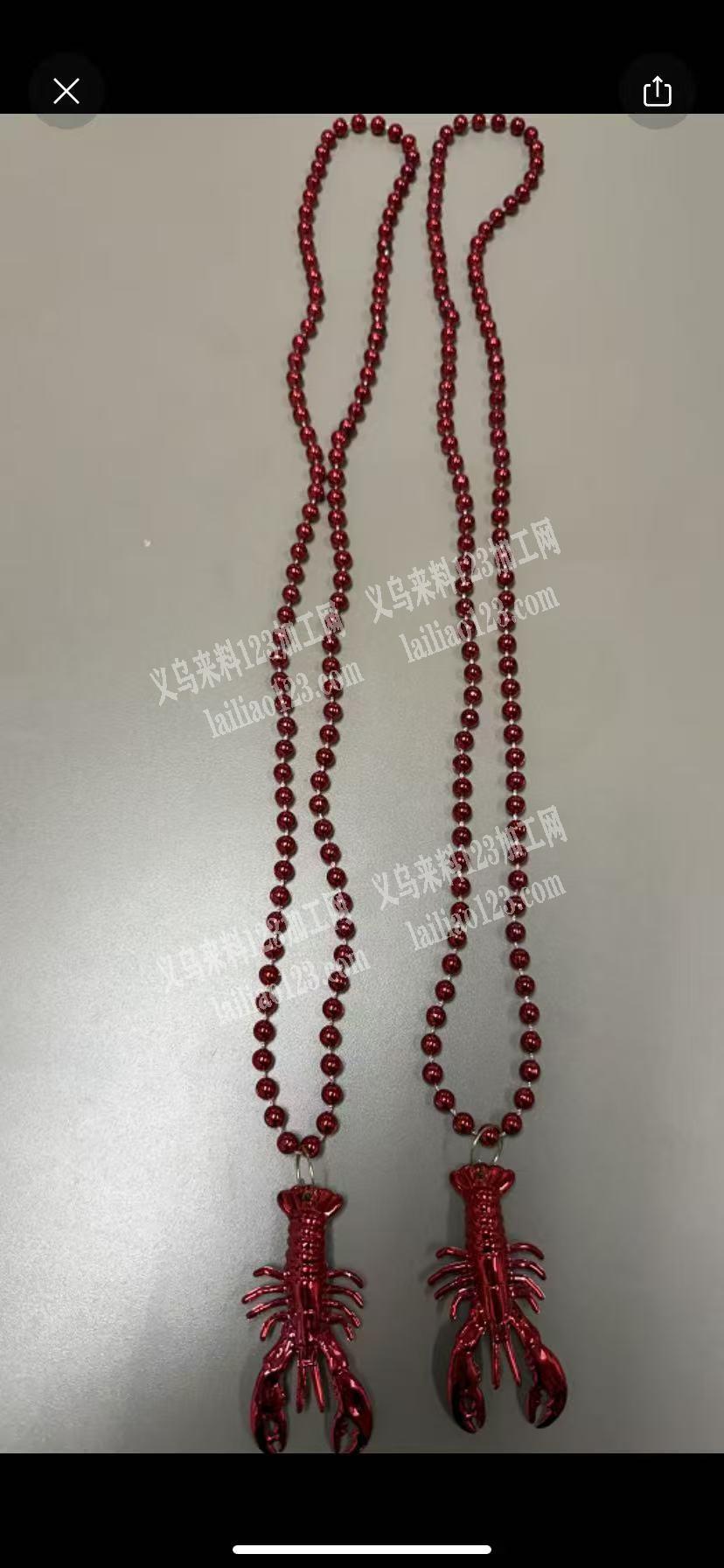 30万塑料龙虾项链订单，如图，寻找专业做