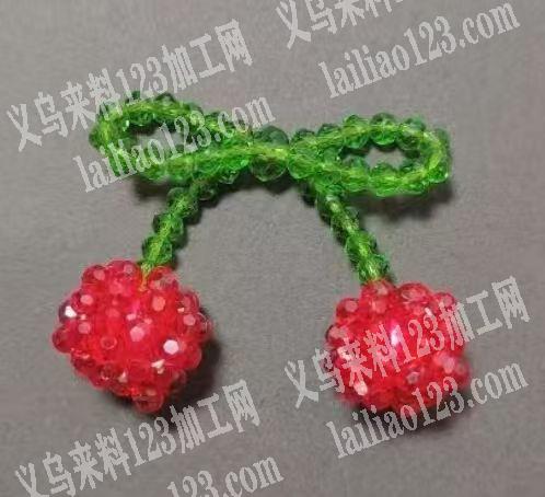 【发河南做】这个穿珠子编织樱桃的手工活，