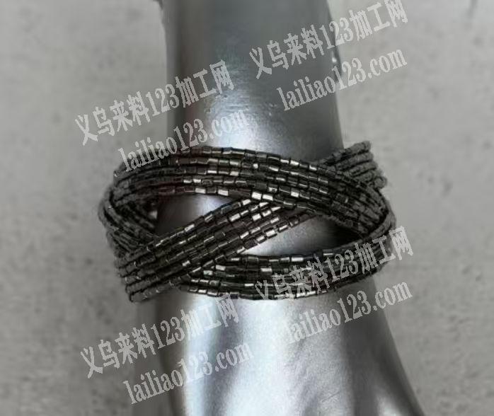 穿米珠编织手镯手链，如图，手工活，发河南