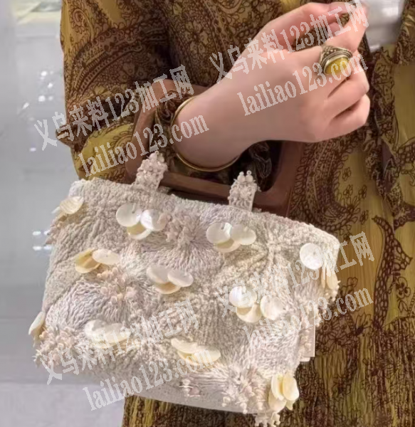 【手提包订单】如图。寻找专业做串珠贝壳手