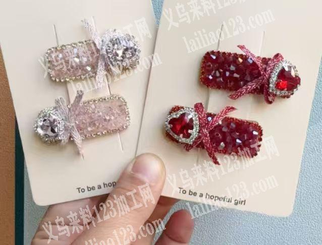 水晶发夹订单，如图，寻找专业做的工厂合作