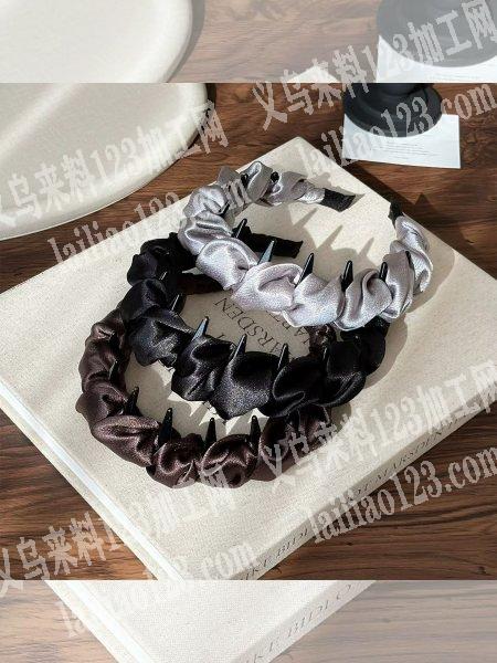 承接加工，布艺发箍，辫子，套布，打结，全