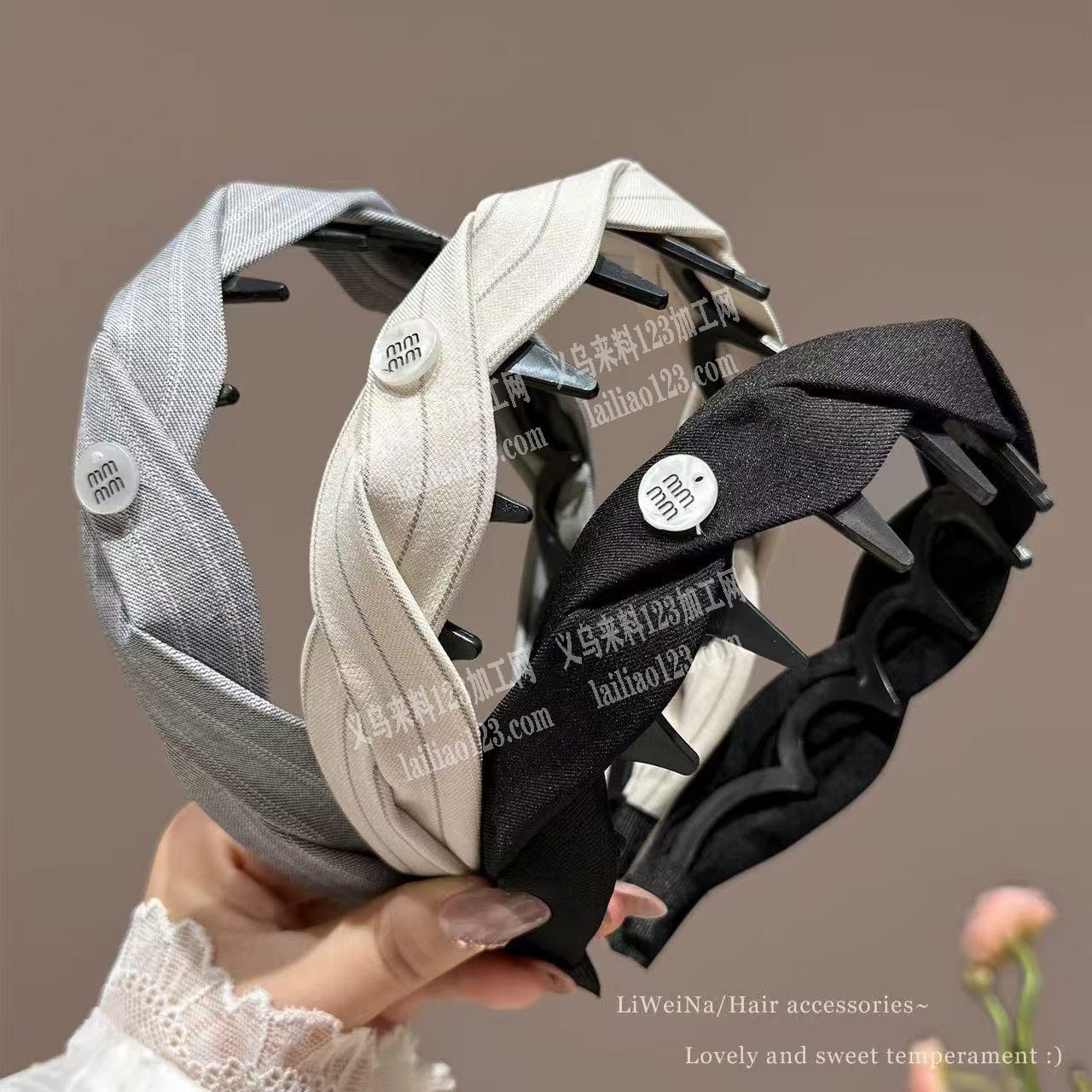 承接加工，布艺发箍，辫子，套布，打结，全