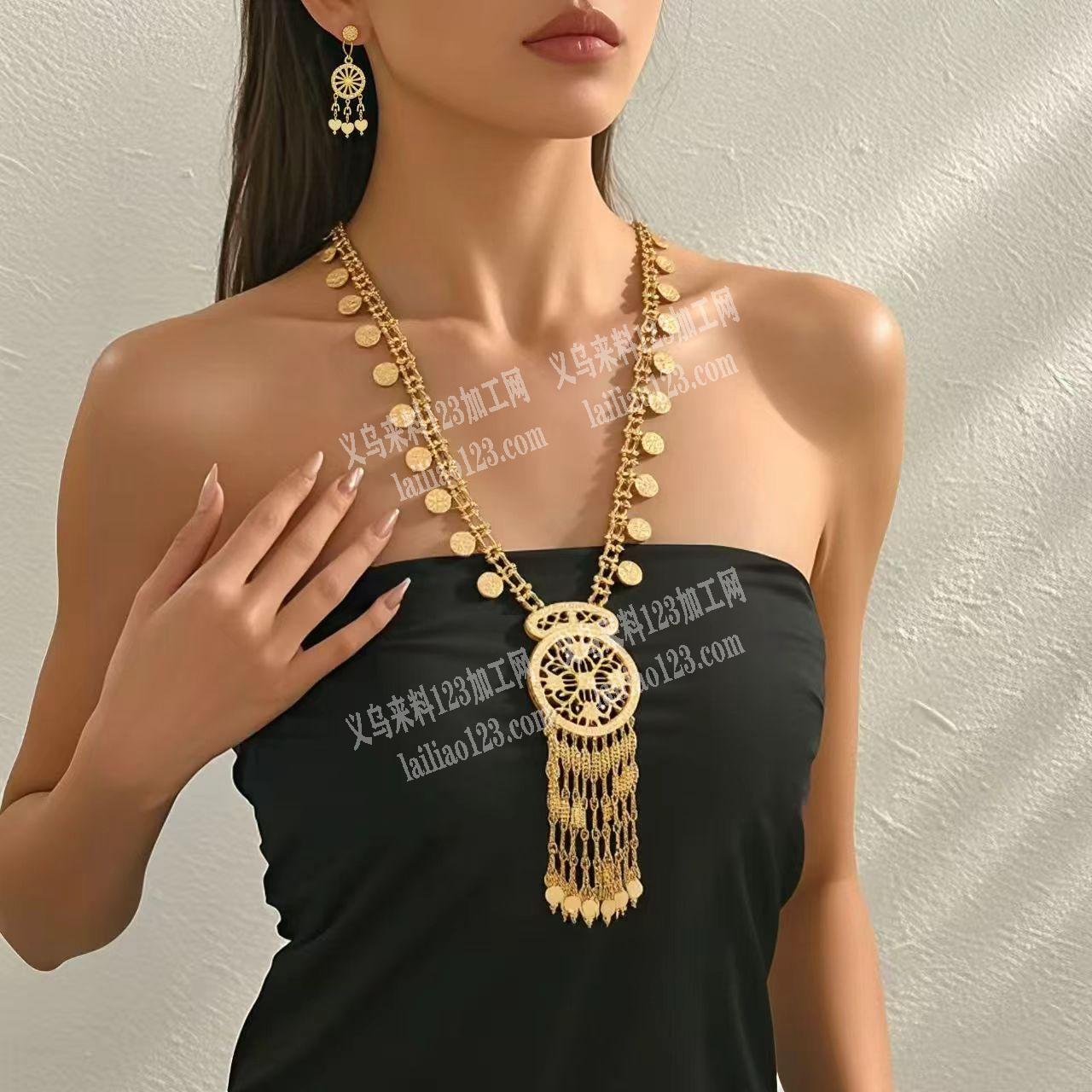 大量耳环项链夸张饰品订单，寻找专业做如图